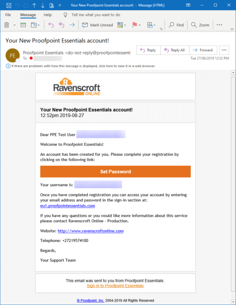 ProofPoint Essentials (PPE) - Usage guide | Ravenscroft Online